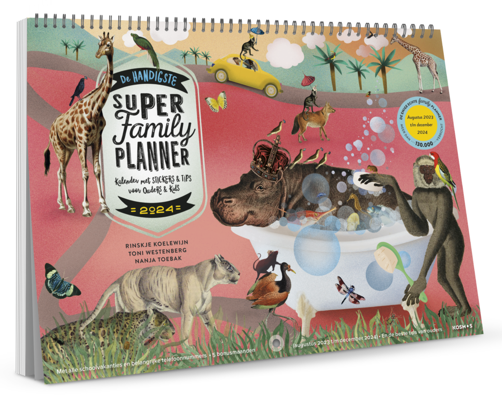 De Super Family Planner 2023 met meer dan 1.000 stickers.